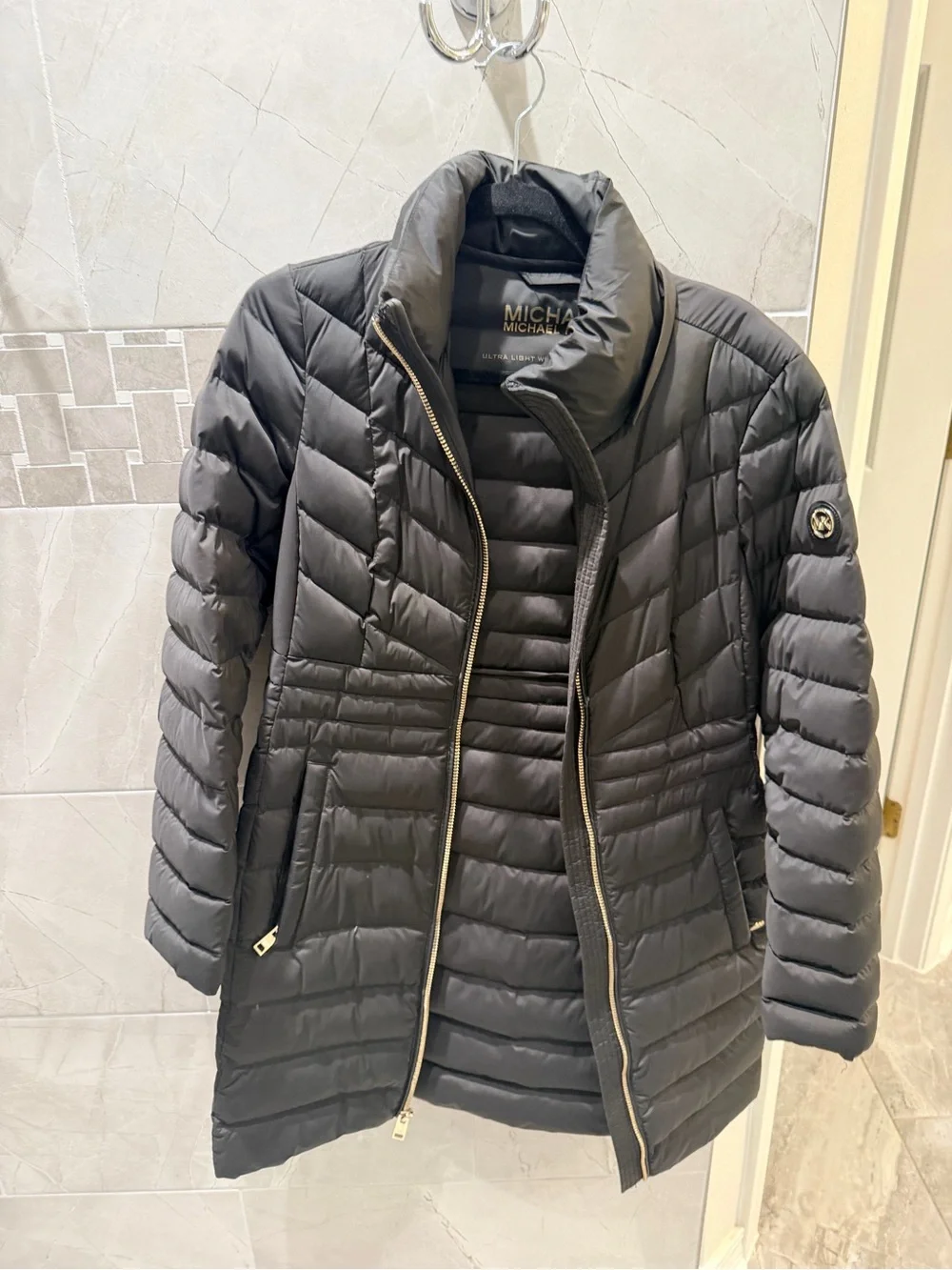 Michael Kors Women’s Black Quilted Packable Puffer Coat